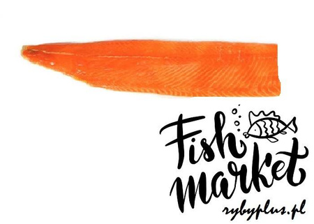 Łosoś wędzony na zimno - filet delikatesowy / 400 g (Trym D)