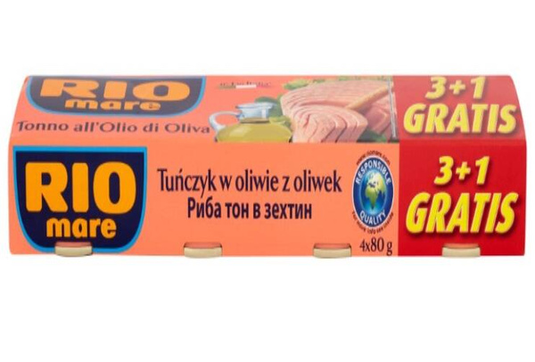 Tuńczyk w oliwie z oliwek 4x80g - Rio Mare