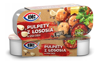 Pulpety z łososia w sosie pomidorowym - BMC - 175g