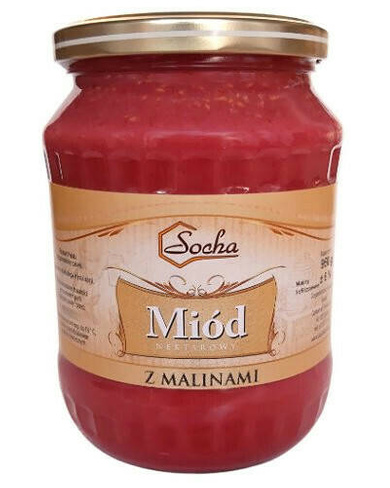 Miód z malinami 950g - Polski