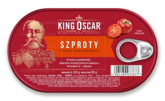 Szprot w sosie pomidorowym / 160 g / King Oscar