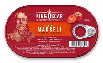 Filety z makreli w sosie pomidorowym / 160g / King oscar