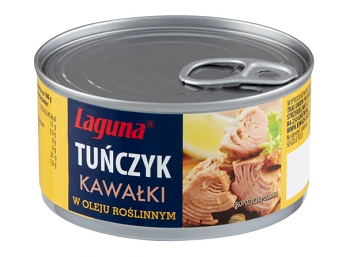 Tuńczyk - kawałki w oleju roślinnym - Laguna - 170g