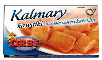 Kalmary kawałki w sosie amerykańskim Orbe / 120ml