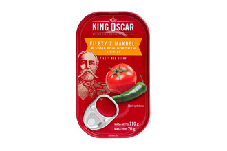 Filety z makreli w sosie pomidorowym z chili / 110g / King oscar