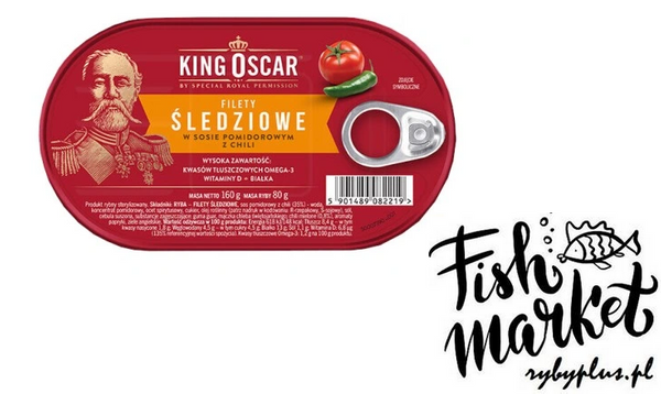 Filety śledziowe w sosie pomidorowym z chili - King Oscar / 160g