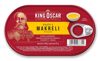 Filety z makreli w oleju / 160 g / King Oscar