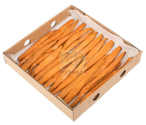Łosoś wędzony na gorąco, paski / 300 g