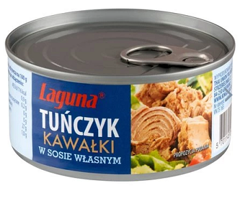 Tuńczyk - kawałki w sosie własnym -  Laguna - 170g